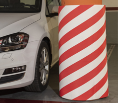 red and white protective coil red and white protective coil