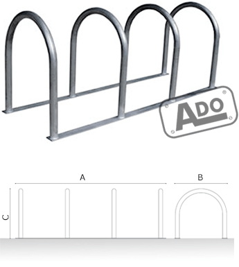 bicycle parking arra set