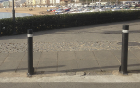 a-eco removable bollards installed a-eco removable bollards installed