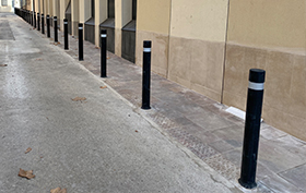 a-eco bollards installed a-eco bollards installed