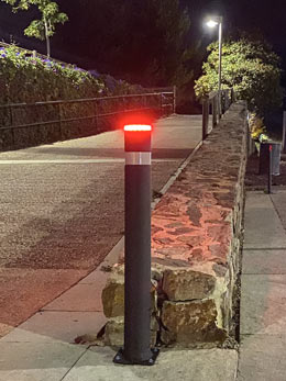 semiflexible bollards a-eco led installed semiflexible bollards a-eco led installed