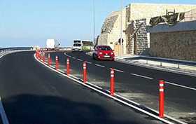 A-Flex dt bollards installed