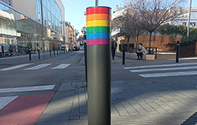 fixed flag bollards installed