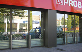 fixed stainless bollards installed