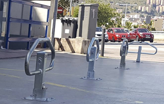 bam folding barrier installed