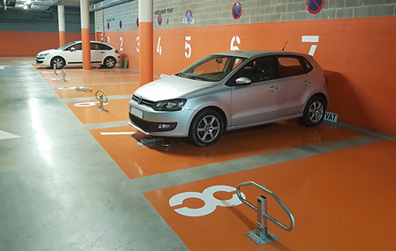 bam folding barrier installed