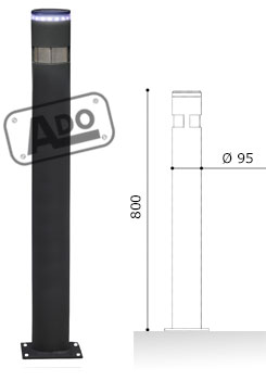 city leds top bollard