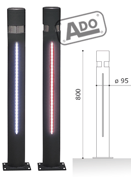 reinforced city bollard leds