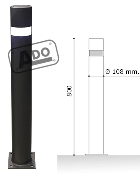 reinforced city bollard leds