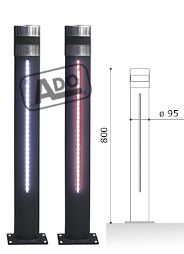 vertical urban led bollard