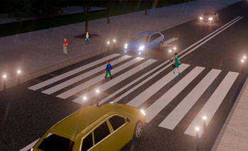 zebra crossings illuminated with solar led bollards zebra crossings illuminated with solar led bollards