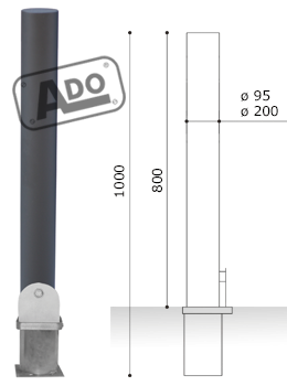 tubular removable bollard