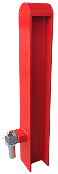 extractable bollard red security extractable bollard red security