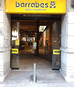 removable security bollard installed