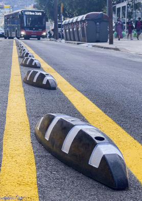 Panther road separator installed