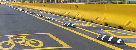 Panther road separator installed