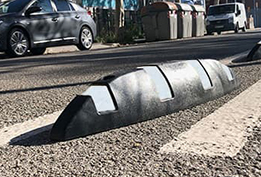 Panther road separator installed