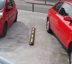 modular bike lane separator installed