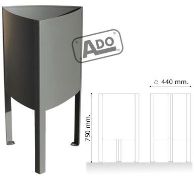 iron litter bin drie