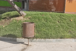 litter bin rue installed