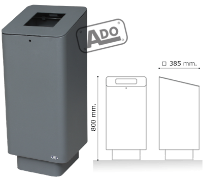 iron litter bin tebas