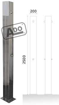 shower in stainless steel indic