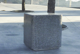 chair concrete cube