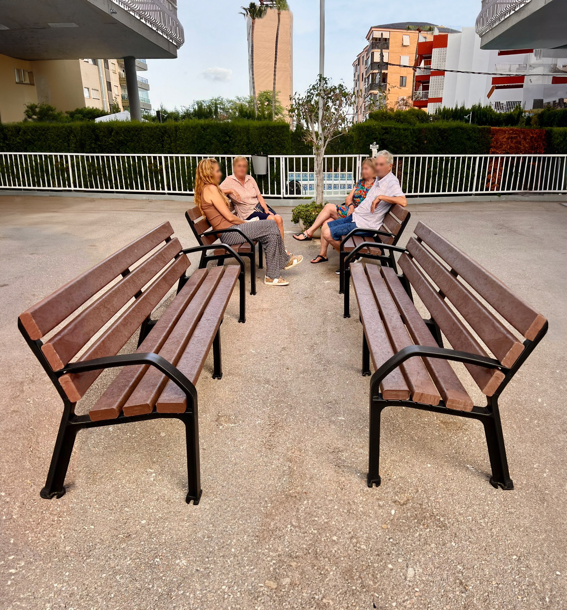 plastic bench eco alba