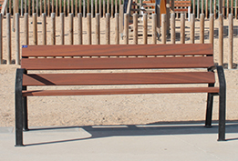 Wooden urban benches