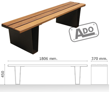urban low bench teatro