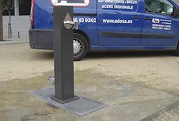 installation urban fountains iron dogi model