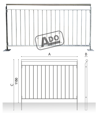 urban modular railing ares plus