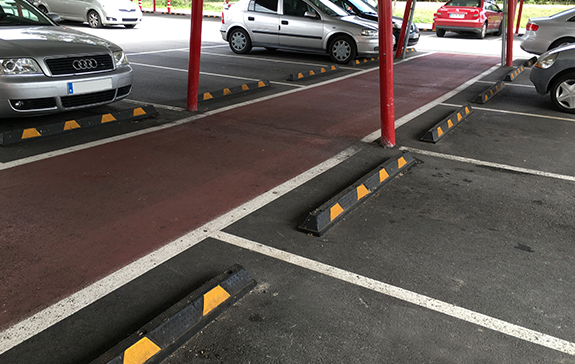 rubber wheel stopper indianapolis installed